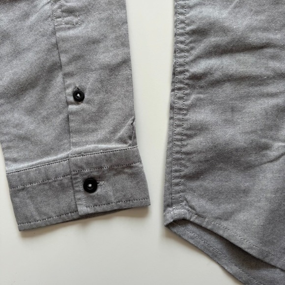 LULULEMON Long Sleeve Button Down‎ Shirt Mens Medium Gray Performance Stretch - Picture 6 of 15